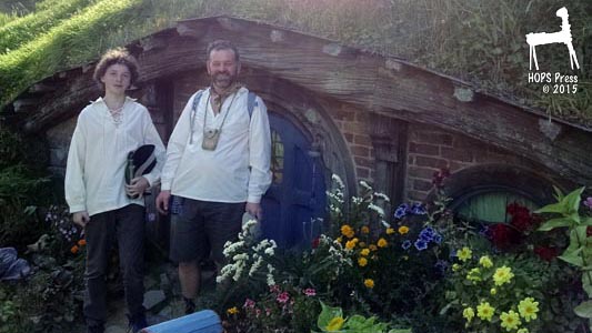 Tom and Edwin Elpel at Hobbiton.
