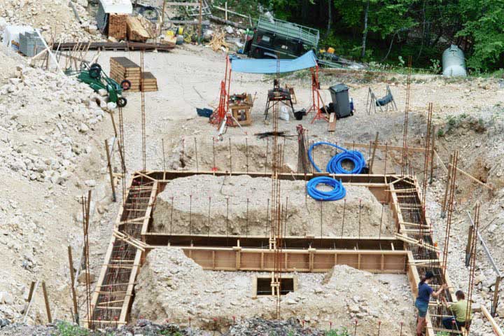 Rawcliffe House: Footing forms.