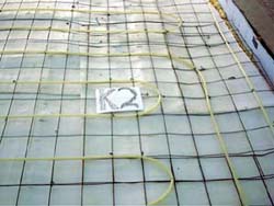 Rehl House: Radiant floor layed out.