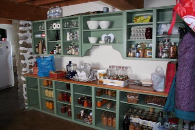 Pantry and mudroom shelves.